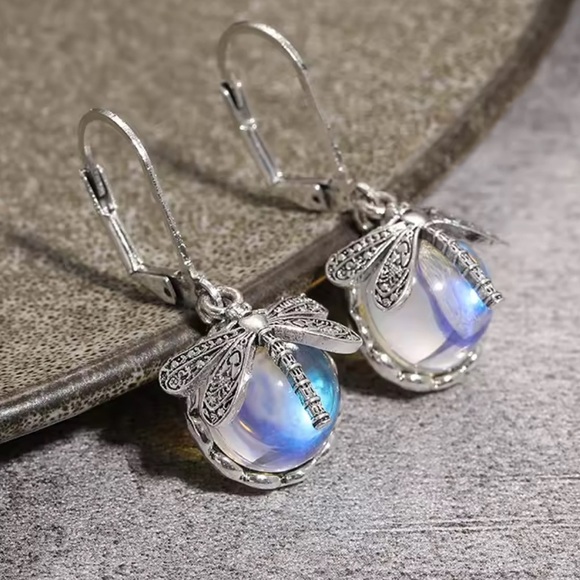 Silver Dragonfly Khalisa Earrings - Picture 1 of 8